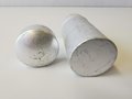 Rasierseifenbehälter Aluminium, ungebraucht aus altem Bestand, Höhe 8cm