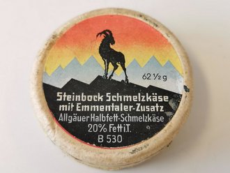 Pappschachtel "Steinbock Schmelzkäse" Durchmesser 6,5cm