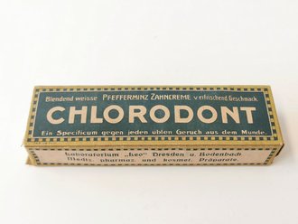 Pappverpackung "Chlorodont" Pfefferminz Zahncreme