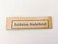 Soldaten Nadelbrief