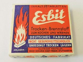 20 Tabletten Esbit Trocken Brennstoff in der originalen Umverpackung