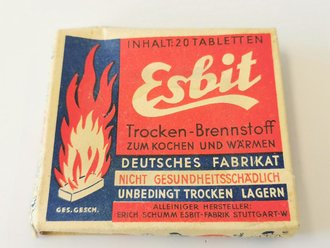 Leere Schachtel für 20 Tabletten Esbit Trocken Brennstoff