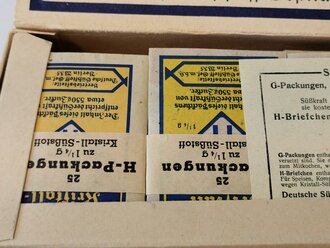 100 Briefchen "Kristall Süßstoff Saccarin" in der originalen Umverpackung