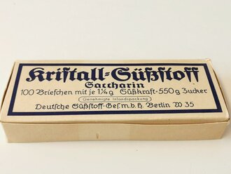 100 Briefchen "Kristall Süßstoff Saccarin" in der originalen Umverpackung