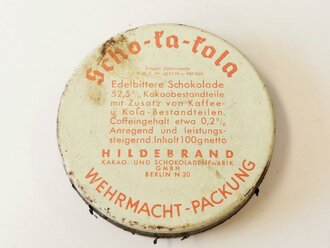 Scho-ka-kola Dose Wehrmacht Packung datiert 1941, leer