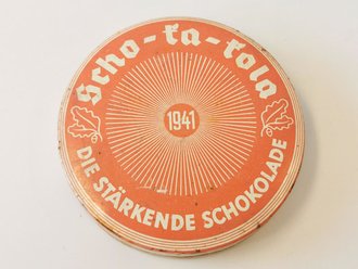 Scho-ka-kola Dose Wehrmacht Packung datiert 1941, leer