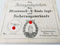 Kriegsmarine, Gruppe Urkunden und 2 Auszeichnungen, zusammengehörig