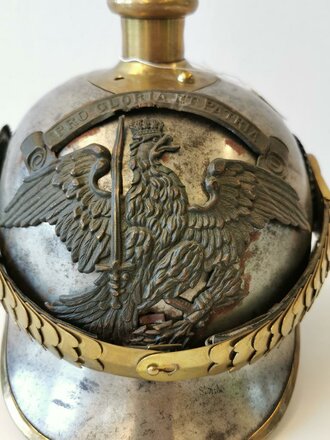 Preußen, Helm für Mannschaften im Leib Kürassier Regiment großer Kurfürst Nr. 1.  Aus alt- und neuteilen zusammengebaut
