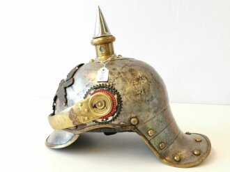 Preußen, Helm für Mannschaften im Leib Kürassier Regiment großer Kurfürst Nr. 1.  Aus alt- und neuteilen zusammengebaut