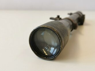 1.Weltkrieg, Zielfernrohr für Scharfschützen in Behälter.  Das Glas mit guter Durchsicht und deutlichem Absehen.