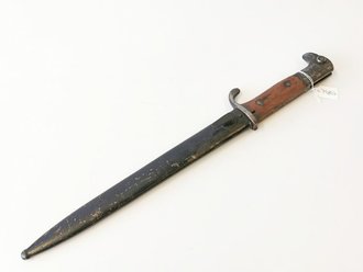 1.Weltkrieg, kurzes Seitengewehr M 1898 mit Sägerücken, preussisches Kammerstück von 1914