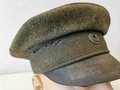 Sachsen 1.Weltkrieg, feldgraue Schirmmütze M17, ungereinigtes Stück, Kopfgrösse 53