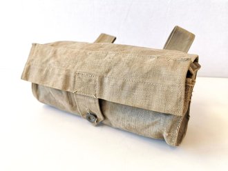 1.Weltkrieg, feldgraue Segeltuchtasche für die frühe Gasmaske in sehr gutem Zustand