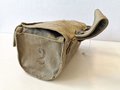1.Weltkrieg, feldgraue Segeltuchtasche für die frühe Gasmaske in sehr gutem Zustand