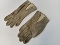 Paar Handschuhe für Offiziere aus Wildleder, getragenes Paar