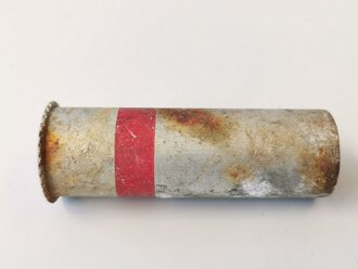 Abgeschossene Aluminiumhülse für die Signalpatrone "Einzelstern Rot" der Wehrmacht