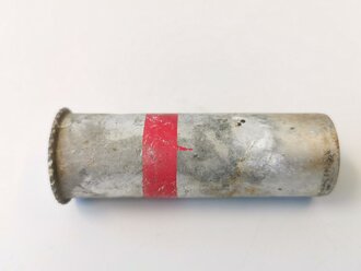 Abgeschossene Aluminiumhülse für die Signalpatrone "Einzelstern Rot" der Wehrmacht