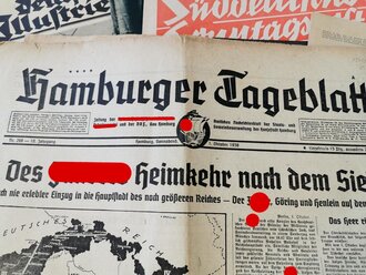 30 Ausgaben diverser Zeitungen III.Reich  Nicht auf Vollständigkeit und Zustand überprüft