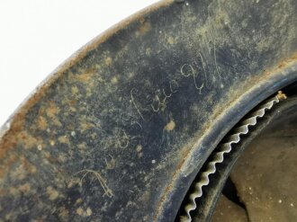 Frankreich 1.Weltkrieg, Stahlhelm Adrian für Infanterie, ungereinigter Fundzustand