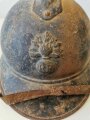 Frankreich 1.Weltkrieg, Stahlhelm Adrian für Infanterie, ungereinigter Fundzustand