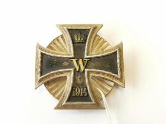 1.Weltkrieg, Eisernes Kreuz 1.Klasse an Schraubscheibe. Nicht magnetisches Stück ohne Herstellermarkierung