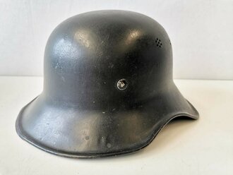 Stahlhelm Luftschutz, Originallack, hatte nie ein Emblem....