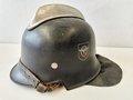 Feuerwehr Stahlhelm III.Reich. Originallack, guter Zustand, zusammengehörig