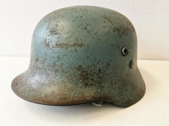 Ungarn, Stahlhelm 2. Weltkrieg M38, Originallack, zusammengehöriges Stück