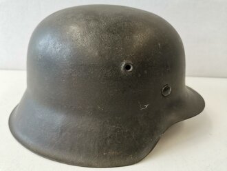 Heer, Stahlhelm M42. Originallack, Glockengrösse 66, REPRO Innenfutter