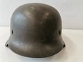 Heer, Stahlhelm M42. Originallack, Glockengrösse 66, REPRO Innenfutter