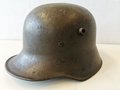 1.Weltkrieg Stahlhelm Modell 1918, original lackiert, Innenfutter und Kinnriemen original zugehörig.