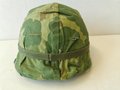 U.S. 1970´s steel helmet with Mitchell cover ( dated 74 ) , used