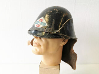 Stahlhelm Niederlande M38 Nederlandse Spoorwegen ( Bahn ), original lackiert