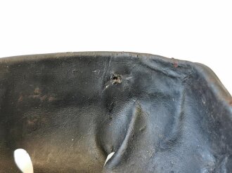 Lederteil für ein Stahlhelm Innenfutter, wohl Frankreich