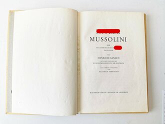 Raumbildalbum "Hitler Mussolini" der Staatsbesuch des Führers in Italien. Guter Zustand, folgende Raumbilder fehlen: 1-24, 41, 43,44, 47, 48, 55, 95
