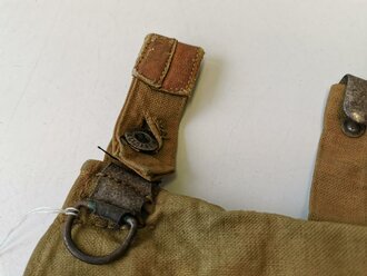 1.Weltkrieg Brotbeutel, Kammerstück datiert 1916, ungereinigtes Stück