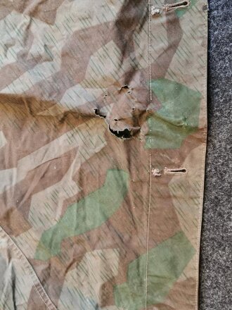 Zeltbahn 31 der Wehrmacht, stark getragenes Stück