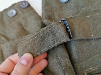 Heer, gerade Hose für Mannschaften, stark getragenes Kammerstück, Bundweite 72 cm