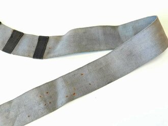 Tragevorrichtung für ein Luftwaffenschwert, dunkelblaues Leder mit Leichtmetallbeschlägen