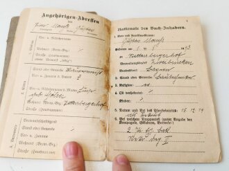 1.Weltkrieg Bayern, Gruppe Urkunden und Militärpaß eines Trägers des Eisernen Kreuzes 1.Klasse 1914.