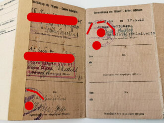 Hitler Jugend, umfangreiche Gruppe Ausweise und Papiere eines Angehörigen Bann 322 Westpfalz