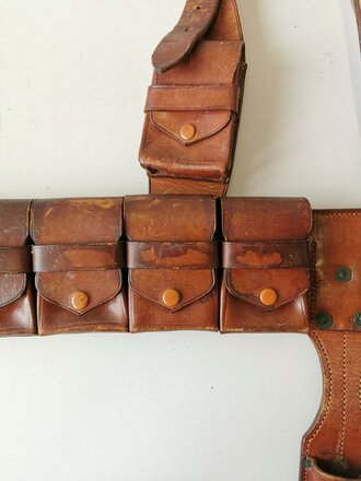 Patronengürtel 94 für Reiter der Schutztruppe in Deutsch-Südwestafrika, getragenes Stück in gutem Zustand