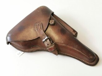 1.Weltkrieg Koffertasche für P08 datiert 1917, der zugehörige Schlüssel im Fach