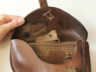 1.Weltkrieg Koffertasche für P08 datiert 1917, der zugehörige Schlüssel im Fach