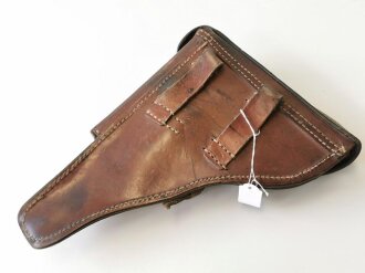 1.Weltkrieg Koffertasche für P08 datiert 1917, der zugehörige Schlüssel im Fach