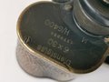 Dienstglas 6 x 30 Wehrmacht, Hersteller Carl Zeiss Jena, frühes Stück mit Messingkorpus, klare Durchsicht, deutliche Strichplatte