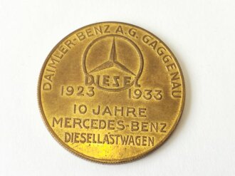 Medaille 10 Jahre Mercedes Benz Diesellastwagen 1933, Durchmesser 33mm