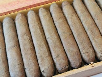 50 Zigarren "Feier Glocken" in der geöffneten Originalverpackung,