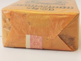 Kriegsgemeinschaft Bruchsaler Tabakfabriken, Pack "Feinster Rauchtabak", ungeöffnet, Steuerbanderole mit Hakenkreuz