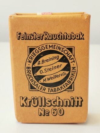 Kriegsgemeinschaft Bruchsaler Tabakfabriken, Pack "Feinster Rauchtabak", ungeöffnet, Steuerbanderole mit Hakenkreuz
